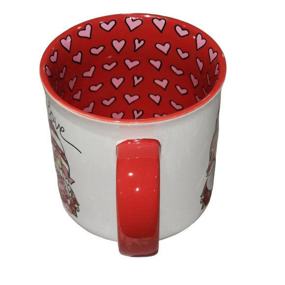 Novogratz American Gnome LOVE Ceramic Coffee Mug White And Red 16oz - Picture 9 of 13